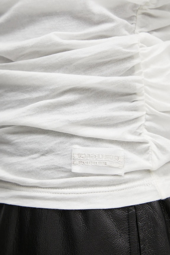 Βαμβακερή μπλούζα με μακριά μανίκια Our Legacy Strain Slim Longsleeve λευκό W2256SW