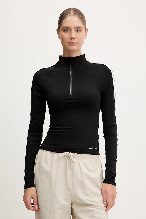 Tričko s dlhým rukávom P.E Nation Nightfall slim čierna 252L154