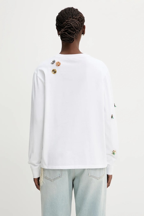 Clothing Coperni x Disney cotton longsleeve top Mickey Long-Sleeved DJS157SFF5037 white