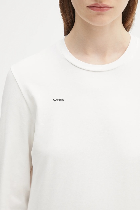 Лонгслив Pangaia Cotton-Stretch Long-Sleeved Top белый 10002429