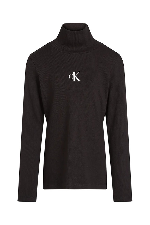 Calvin Klein Jeans longsleeve dziecięcy IG0IG02808.PPYA czarny SS25