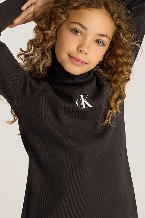 Calvin Klein Jeans longsleeve dziecięcy IG0IG02808.PPYA czarny