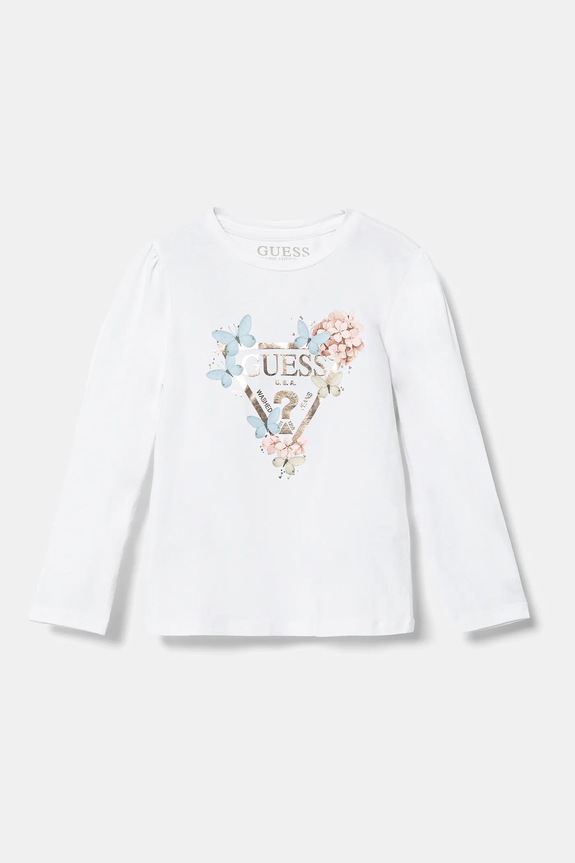 Guess longsleeve dziecięcy z elastanem biały K5RI08.K6YW4.PPYA