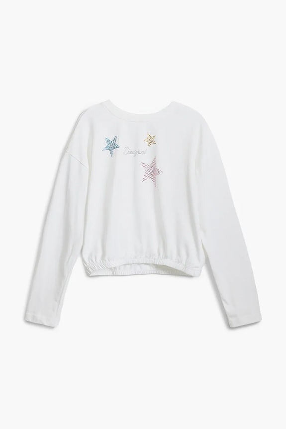 Otroška bombažna majica z dolgimi rokavi Desigual 25SGTK13 bela SS25