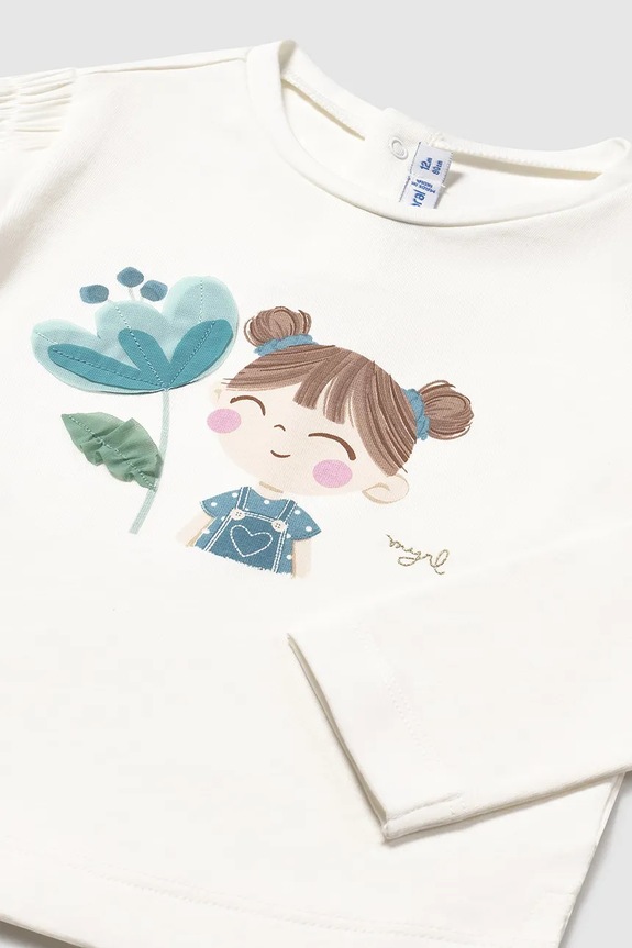 Djevojčice Dječja majica dugih rukava Mayoral 1050.4G.Baby.PPYA bež