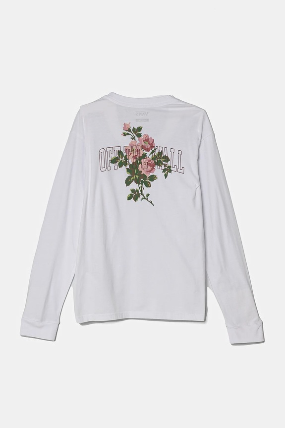 Παιδικό βαμβακερό μακρυμάνικο Vans The Carn VN000MEWWHT1 λευκό SS25