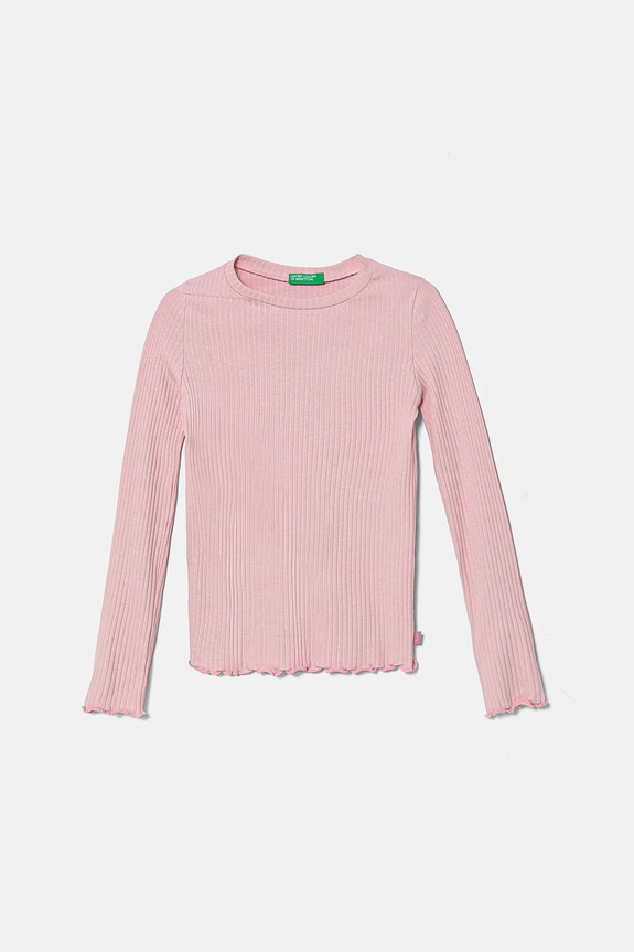 Παιδικό μακρυμάνικο United Colors of Benetton με ελαστάν ροζ 3F1AC10N1.G.Seasonal