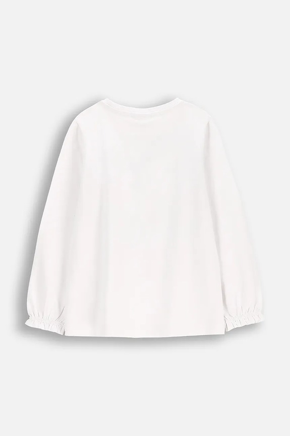 Coccodrillo longsleeve dziecięcy WC5143101NGK biały SS25
