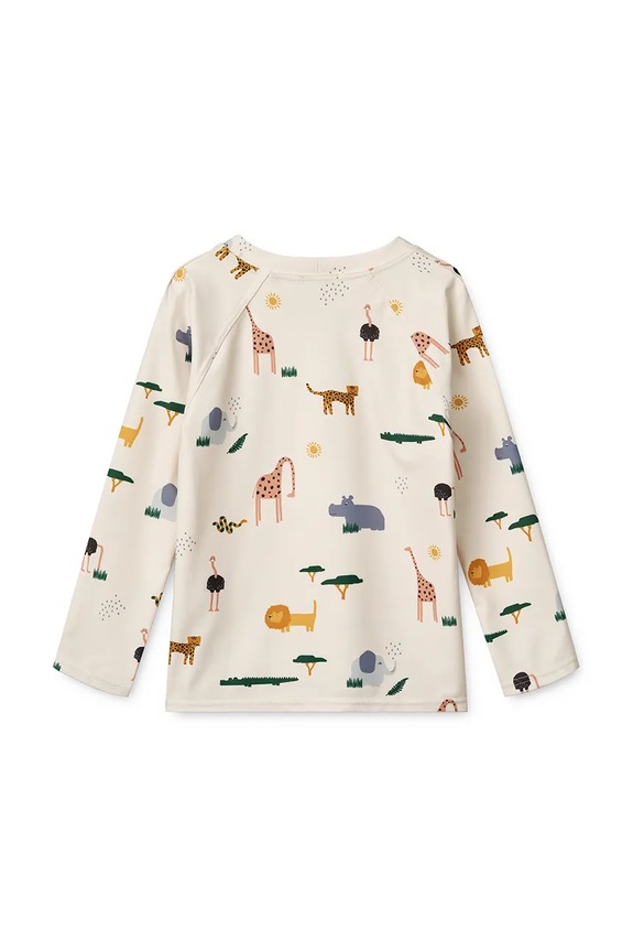 Detské tričko s dlhým rukávom na kúpanie Liewood Noah Printed Longsleeve Swim Tee LW19977 béžová SS25
