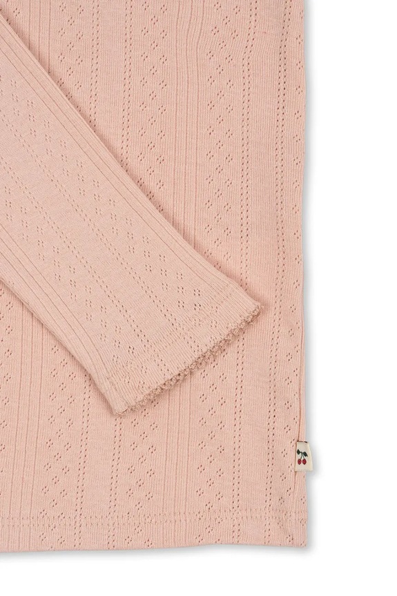 Konges Sløjd longsleeve bawełniany dziecięcy MINNA BLOUSE GOTS różowy KS102814