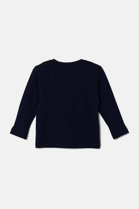 United Colors of Benetton longsleeve bawełniany dziecięcy 3I1XG10HS.P.Seasonal granatowy SS25