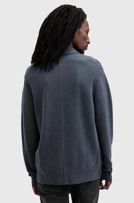 AllSaints gyapjúkeverék pulóver STATTEN kék M038KA