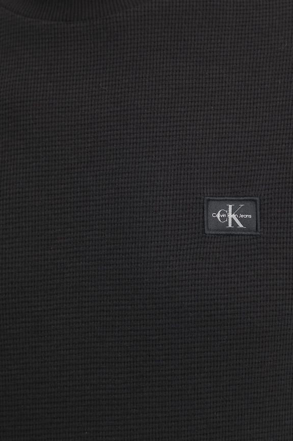 Calvin Klein Jeans pamut hosszúujjú J30J327117 fekete