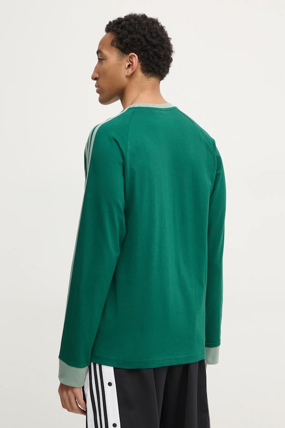 Oblečení Tričko s dlouhým rukávem adidas Originals 3-Stripes JD0540 zelená