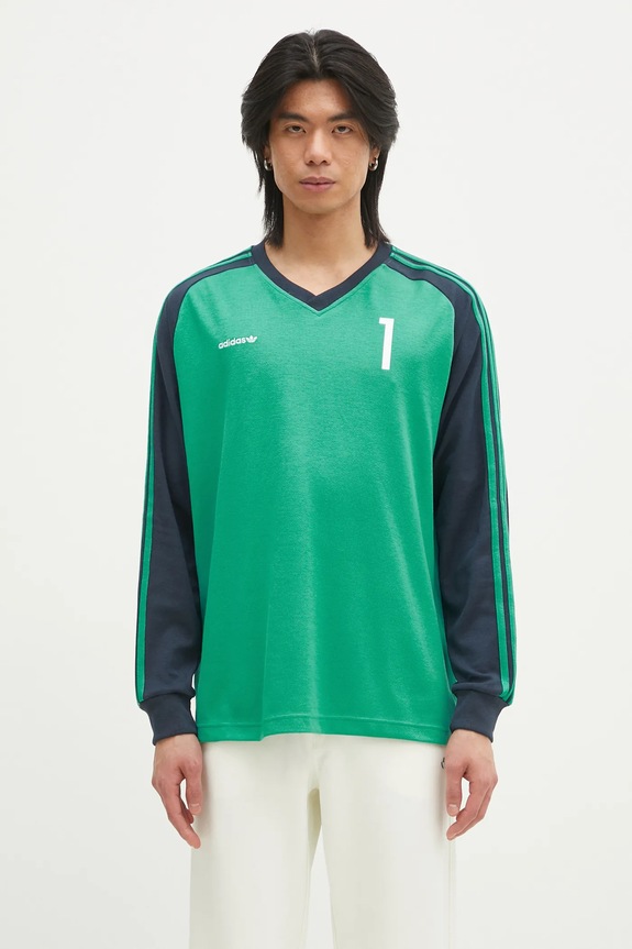 Лонгслів adidas Originals JERSEY надрук зелений JC8373