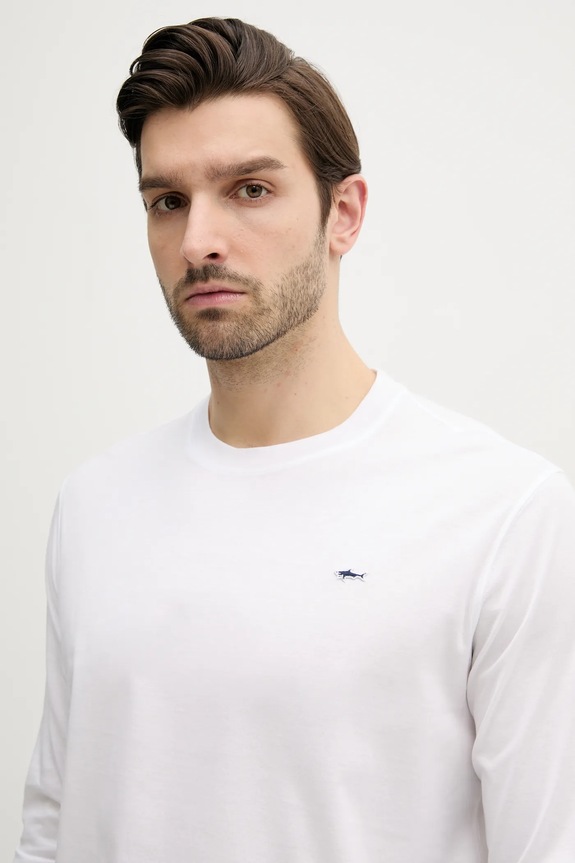 Paul&Shark longsleeve bawełniany biały C0P1093