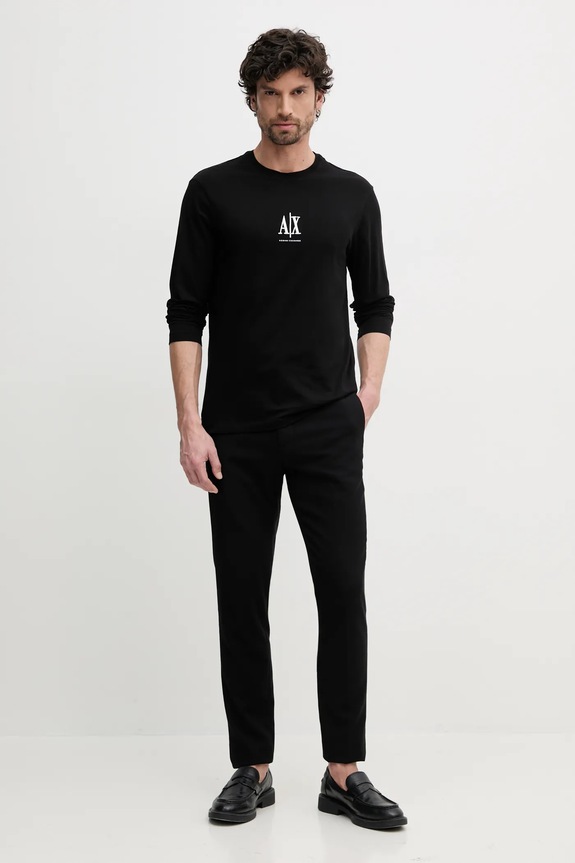 Armani Exchange longsleeve bawełniany XM000364.AF12308.NOS czarny AA00