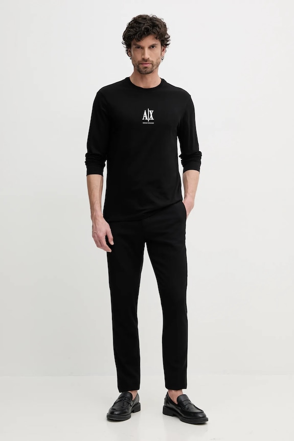 Armani Exchange longsleeve bawełniany XM000364.AF12308.NOS czarny AA00