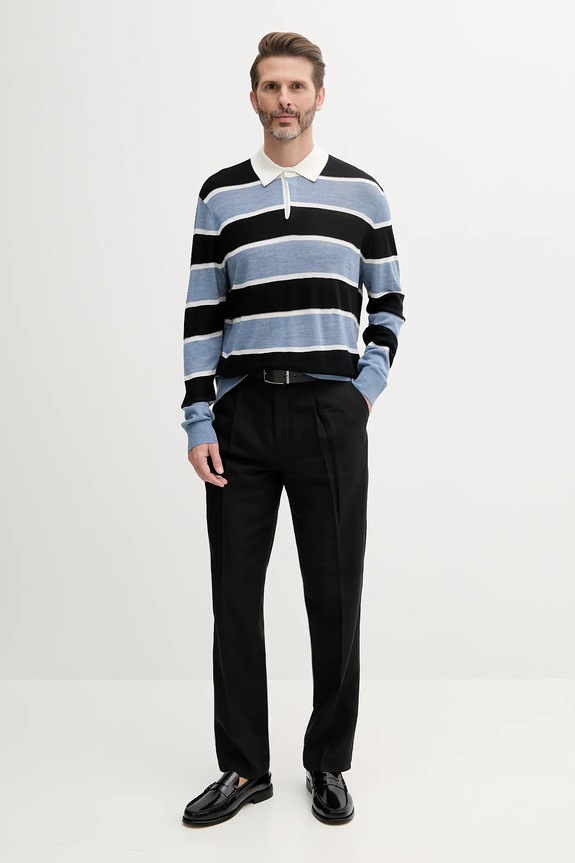 Armani Exchange maglione in lana XM000683.AF12929 blu SS25