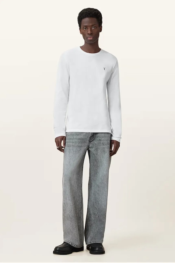 Βαμβακερή μπλούζα με μακριά μανίκια AllSaints BRACE M033JB