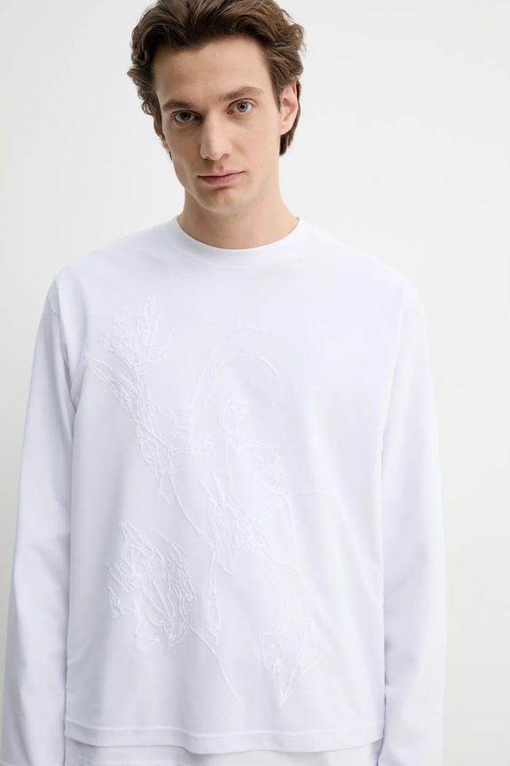 Majica dugih rukava Heliot Emil bijela SS25.M.09.137.WHT02