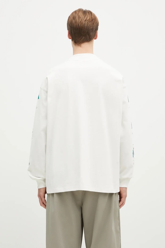Abbigliamento adidas Originals top a maniche lunghe in cotone Equipment GFX Tee Longsleeve JN4846 bianco