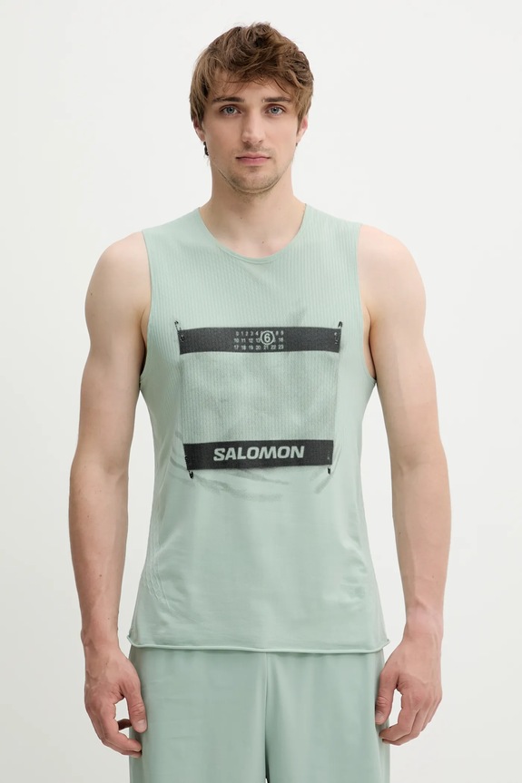 MM6 Maison Margiela x Salomon t-shirt regular zielony SH0NL0005.M20101