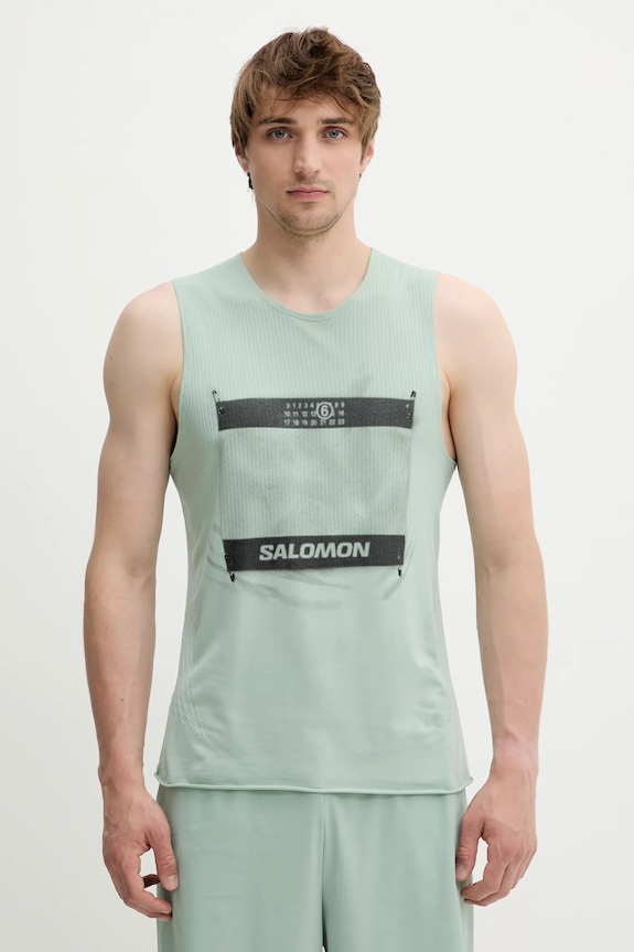 MM6 Maison Margiela x Salomon t-shirt regular zielony SH0NL0005.M20101