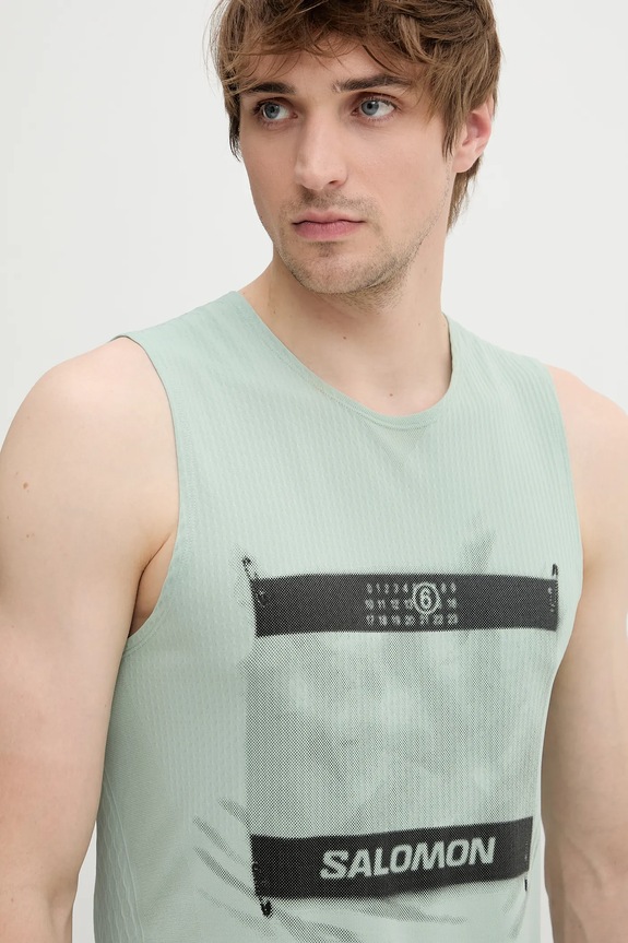 MM6 Maison Margiela x Salomon t-shirt zielony SH0NL0005.M20101