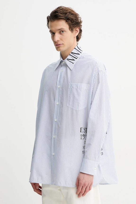 Pamučna košulja MM6 Maison Margiela relaxed bijela SH0DT0014.M35251