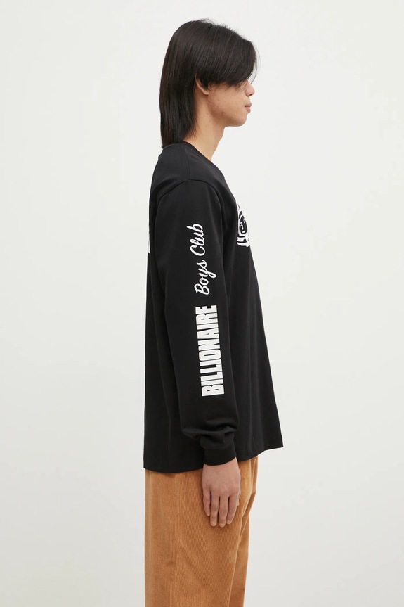 Bavlnené tričko s dlhým rukávom Billionaire Boys Club Multi Print Longsleeve čierna B24456