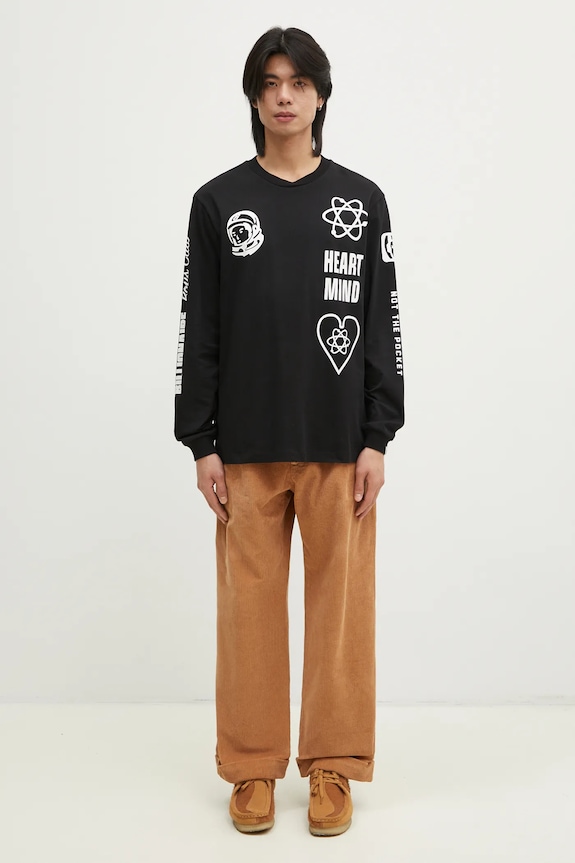 Bavlnené tričko s dlhým rukávom Billionaire Boys Club Multi Print Longsleeve B24456