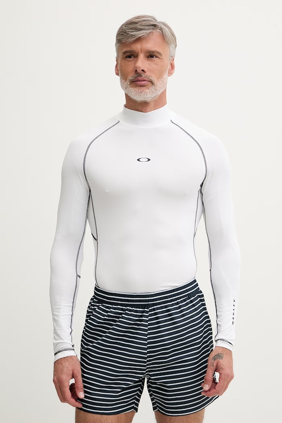 Oakley plavky longsleeve pánsky T-shirt do plávania biela FOA406870