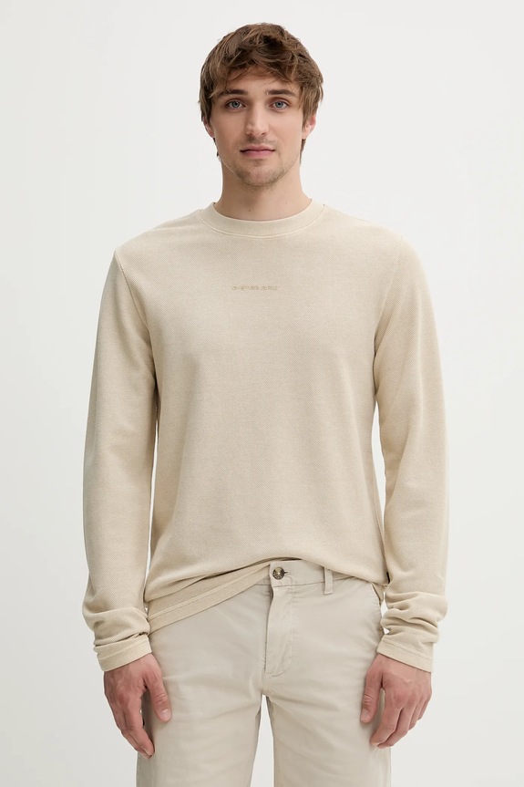 G-Star top a maniche lunghe in cotone semplice beige D25965.D895