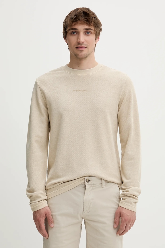 G-Star top a maniche lunghe in cotone semplice beige D25965.D895