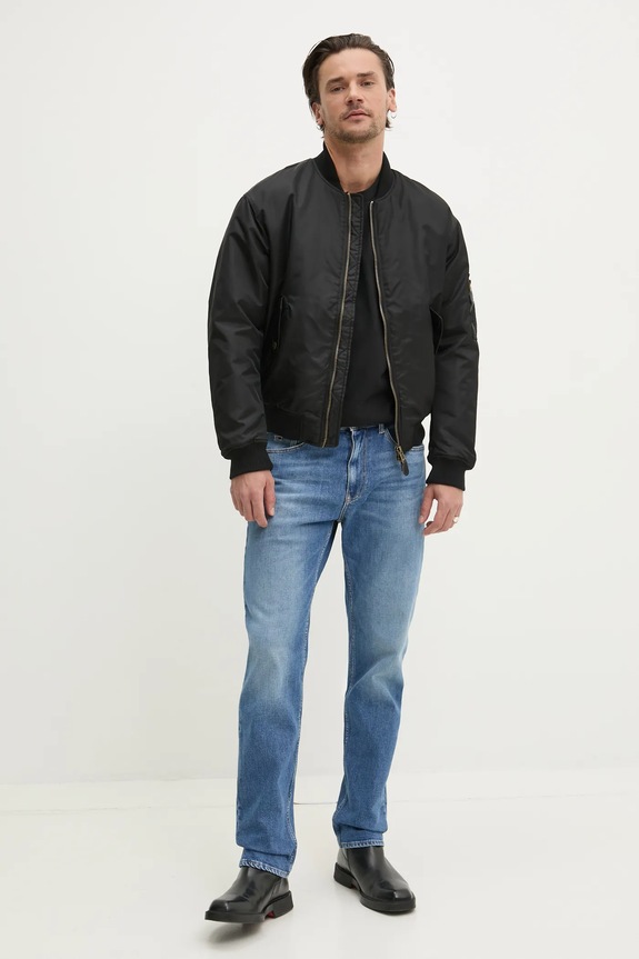 Βαμβακερή μπλούζα με μακριά μανίκια Vans VN000P1SBLK1 μαύρο AA00
