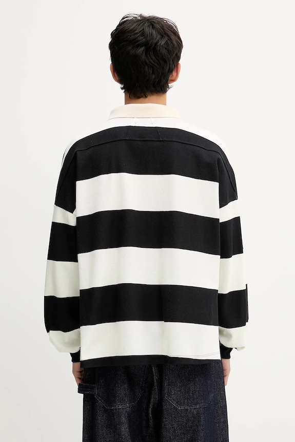 Îmbrăcăminte RHUDE longsleeve din bumbac Striped Pique RHSS25PO03012 bej