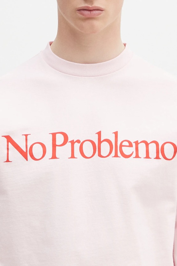 Bavlněné tričko s dlouhým rukávem No Problemo No Problemo LS Tee růžová NP6002203