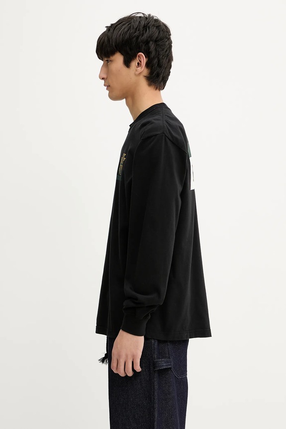 NEIGHBORHOOD cotton longsleeve top Nh . Tee Ls-8 251PCNH.LT08 black SS25