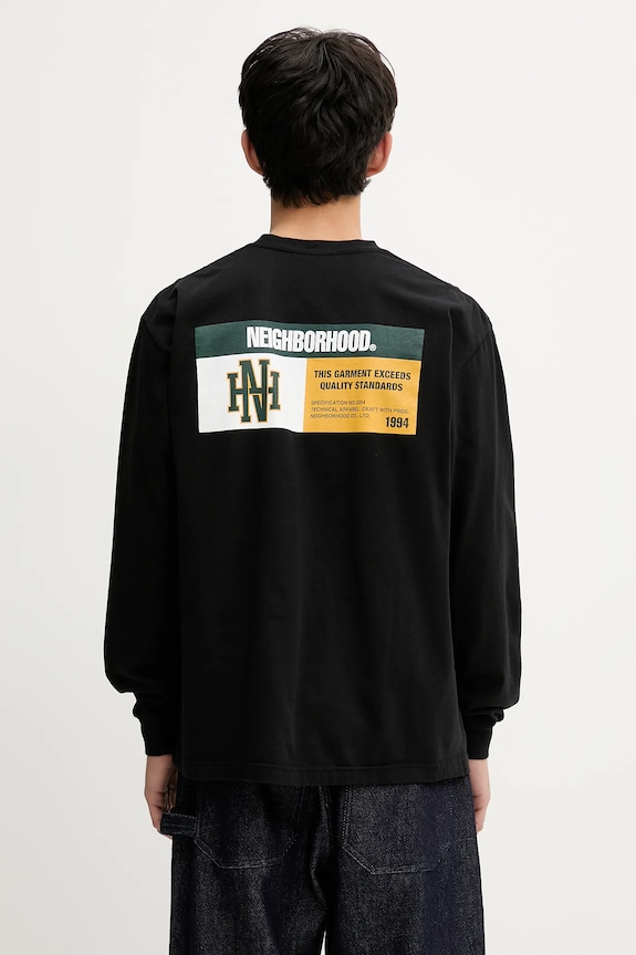Clothing NEIGHBORHOOD cotton longsleeve top Nh . Tee Ls-8 251PCNH.LT08 black