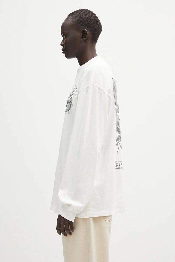 Aries longsleeve bawełniany Faded Aries Ex Amino LS Tee biały AR6002403