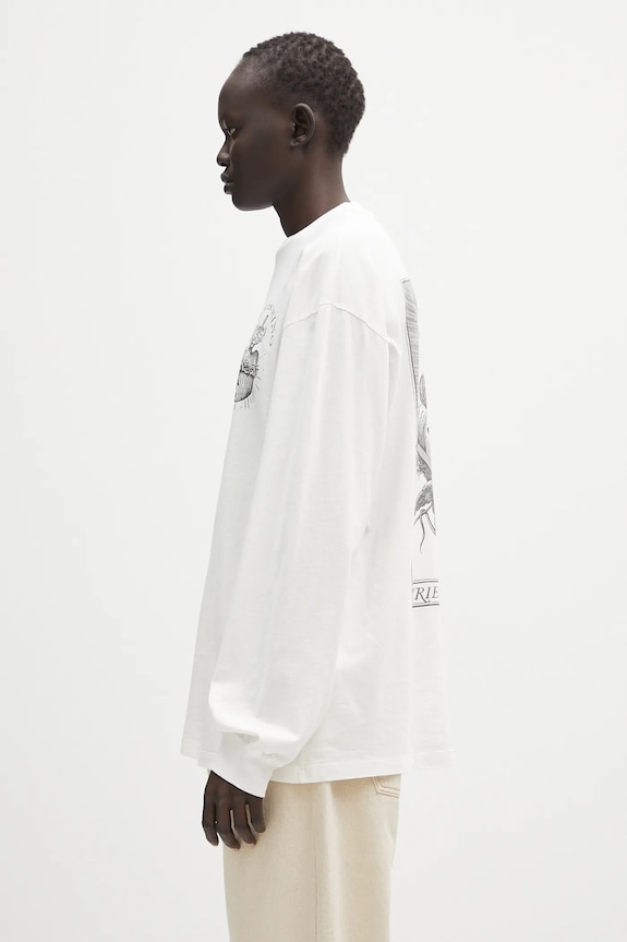 Aries longsleeve bawełniany Faded Aries Ex Amino LS Tee biały AR6002403