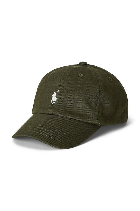 Polo Ralph Lauren czapka z daszkiem bawełniana dziecięca bawełna zielony 322785653063