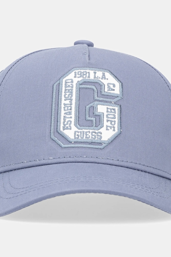 Guess czapka z daszkiem bawełniana dziecięca L5RZ06.WO08O.PPYA niebieski SS25