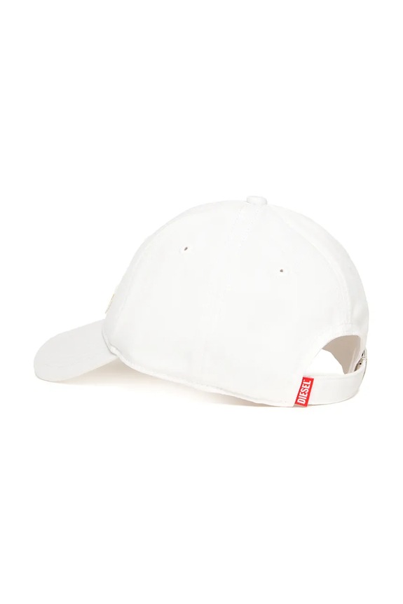 Παιδικό βαμβακερό καπέλο μπέιζμπολ Diesel FCGUS HAT J02133 λευκό SS25