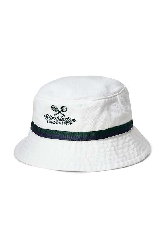 Polo Ralph Lauren gyerek pamut sapka Wimbledon collection sima fehér 320970406001