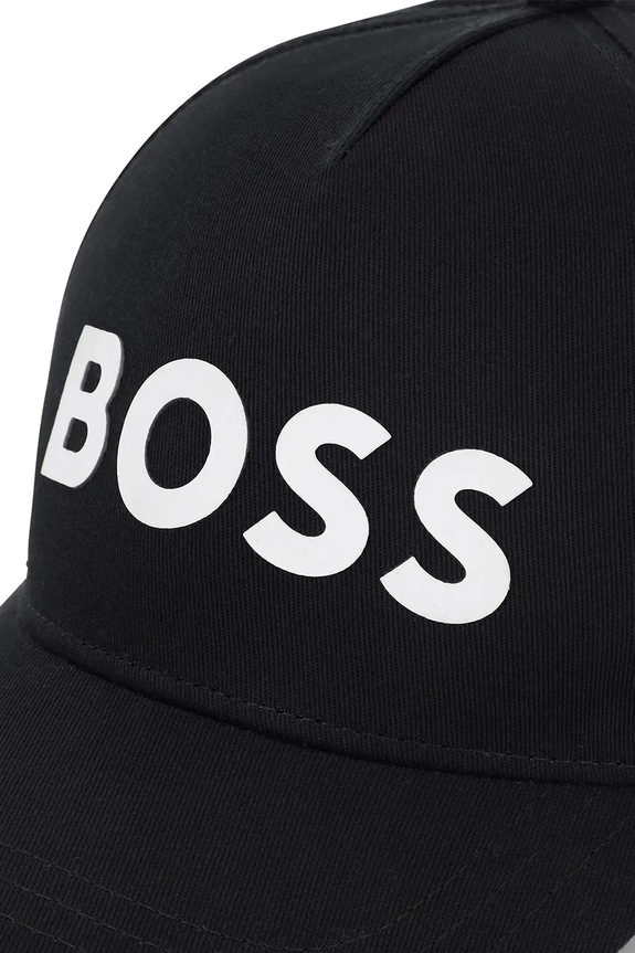BOSS czapka z daszkiem bawełniana dziecięca J51681 czarny SS25