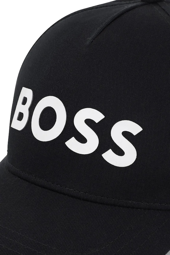BOSS czapka z daszkiem bawełniana dziecięca J51681 czarny SS25