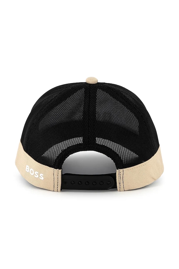 BOSS czapka z daszkiem bawełniana dziecięca J51687 beżowy