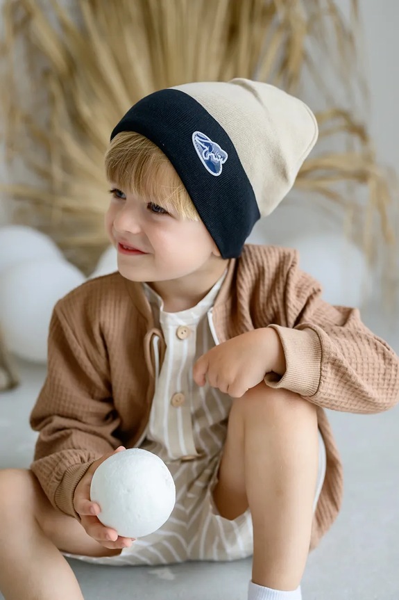 Jamiks cappello in cotone bambino CELESTYN a maglia fine marrone CELESTYN.Na.gl.JWH030.B